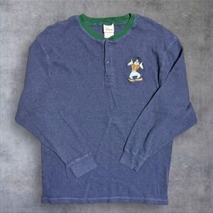 Y2K Disney Store flannel long sleeve navy shirt large